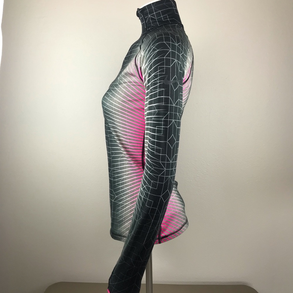 Nike Pro Printed Hyperwarm Half Zip Pullover S - image 3